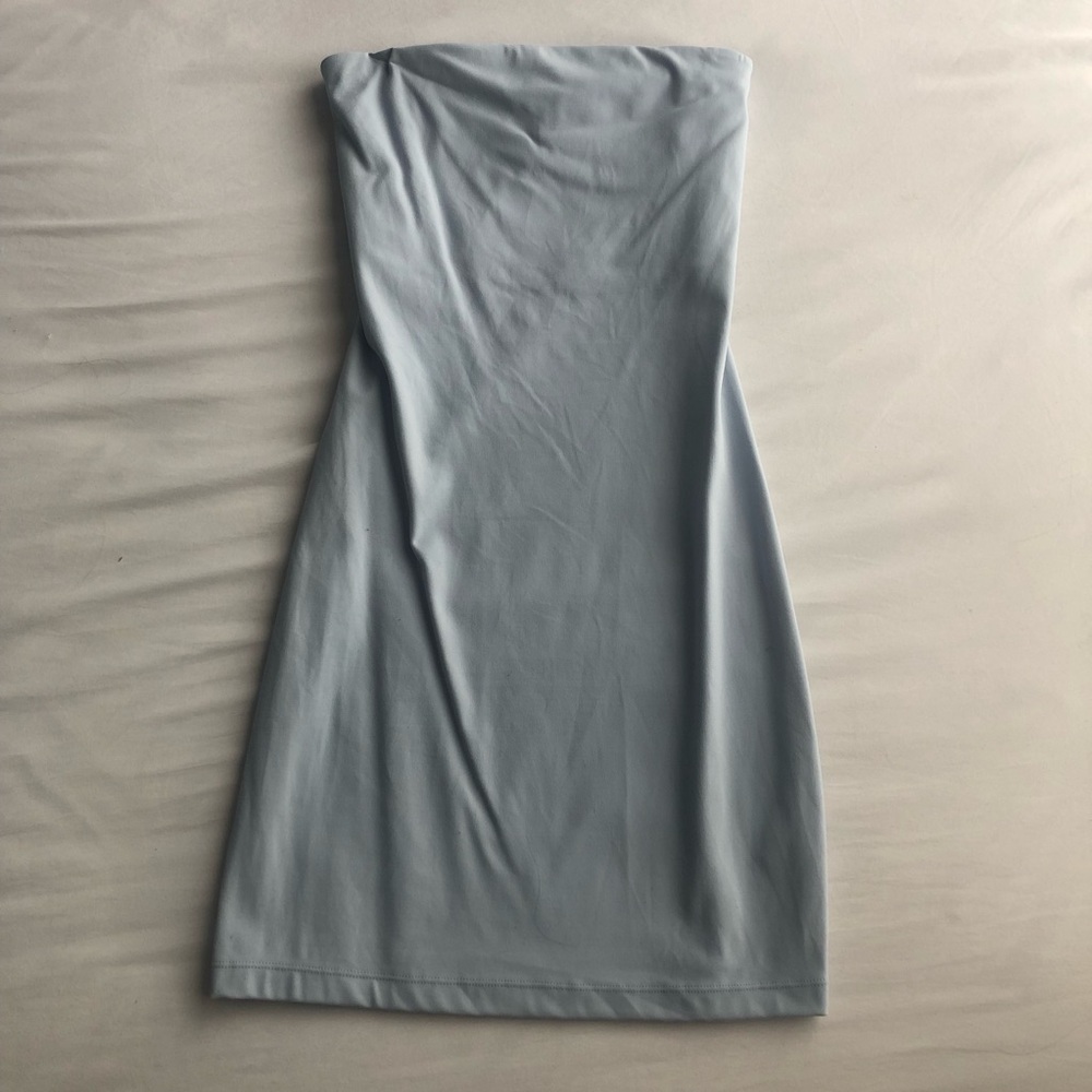 Garage Baby Blue Strapless Dress